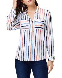 NIC+ZOE - Nic+zoe S Painted Stripe Top Button-down-shirts - Lyst