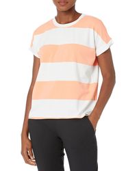 Andrew Marc - Creck Neck Rugby Stripe Short Sleeve T-shirt - Lyst