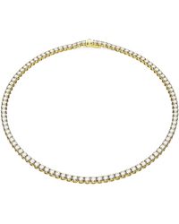 Swarovski - Matrix Tennis Necklace With Clear Crystals On A Gold-tone Finished Setting - Lyst