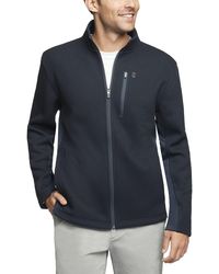 Izod Advantage Performance Full Zip Fleece Jacket in Black for Men