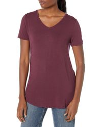Amazon Essentials - Relaxed-fit Short-sleeved V-neck Tunic - Lyst
