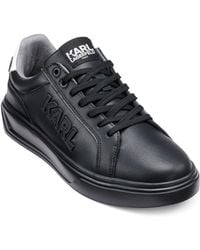 Karl Lagerfeld - Paris Lace Up Leather Sneaker With Logo Patch - Lyst