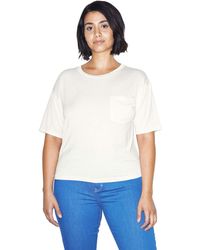 American Apparel - Mix Modal Pocket Short Sleeve T-shirt - Lyst