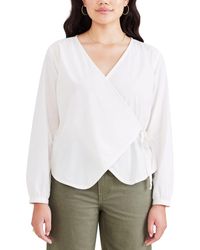 Dockers - Regular Fit Long Sleeve Flowy Blouse Shirt - Lyst