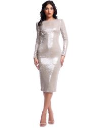 Dress the Population - Emmalyn Irridescent Sequin On Stretch Metallic - Lyst