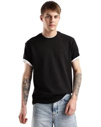 Calvin Klein - Micro Waffle Short Sleeve T-shirt Black - Lyst
