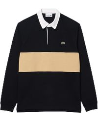 Lacoste - Relaxed Fit Long Sleeve Color Blocked Rugby Shirt - Lyst