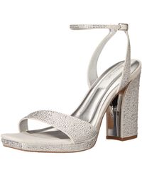 Franco Sarto - S Daffy Dress Sandal Platinum Metallic Silver 10 M - Lyst