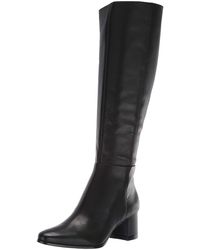 calvin klein black leather boots