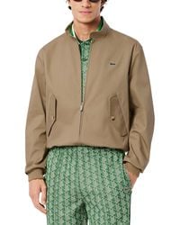Lacoste - Water-repellent Twill Harrington Jacket - Lyst