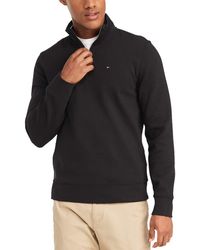 Tommy Hilfiger - S Long Sleeve Fleece Quarter Zip Pullover Sweatshirt - Lyst