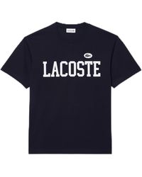 Lacoste - Short Sleeve Classic Fit Tee Shirt W/large Wording - Lyst