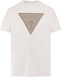 Guess - Eco Short Sleeve Triangle Logo Tee - Lyst