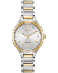 Citizen - Eco-drive Dress Classic Diamond Watch In Two-tone Stainless Steel - Lyst