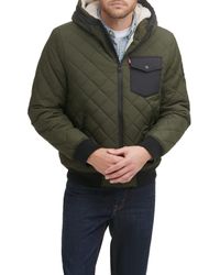 Levi's - Diamond Quilted Sherpa Lined Bomber Jacket - Lyst
