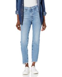 AG Jeans - Saige High-waist Straight Leg Jeans In Upper West Destructed - Lyst