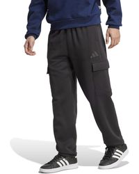 adidas - All Szn Fleece Loose Open Hem Cargo Pants - Lyst