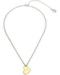 Steve Madden - S Puffy Heart Pendant Necklace - Lyst