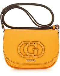 Guess - Calebra Mini Convertible Xbody Flap Bag Marigold - Lyst