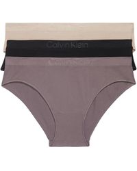 Calvin Klein - Bonded Flex Seamless 3-pack Mid Rise Bikini - Lyst