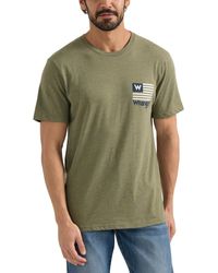 Wrangler - Western Crew Neck Short Sleeve Tee Shirt - Lyst
