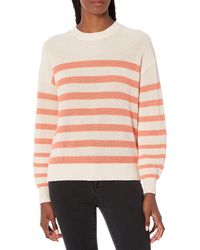 Velvet By Graham & Spencer - Wren Textured Cotton Striped Sweater - Lyst