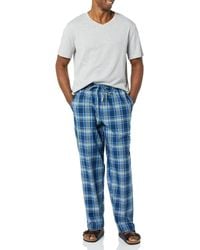 Amazon Essentials - Schlafanzug Hose aus Baumwollpopeline T-Shirt aus Baumwolljersey - Lyst