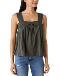 Lucky Brand - Square Neck Lace Tank - Lyst