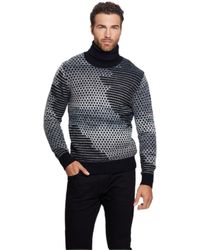 Guess - Arthur Long Sleeve Turtleneck Fancy Stitch Sweater - Lyst
