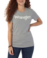 Wrangler - Womens Short Sleeve Fitted Graphic T-shirt T Shirt - Lyst