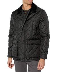 Cole Haan - Quilted Nylon Barn Jacket With Corduroy Details - Lyst
