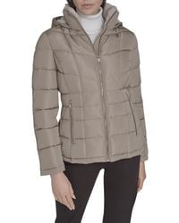 Calvin Klein - Hooded Puffer Jacket – Lightweight Quilted Winter Coat With Zipper - Lyst