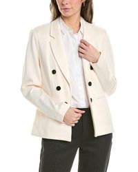 Jones New York - Faux Double Breasted Compression Jacket Cloud Cream - Lyst