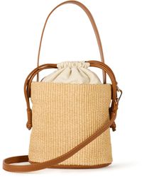 The Drop - Dallas Bucket Bag Cognac/natural Straw - Lyst