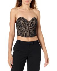 Guess - Sleeveless Amera Lace Bustier Top - Lyst