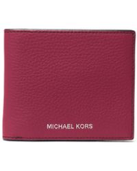 Michael Kors - Hudson Pebbled Leather Billfold Wallet - Lyst