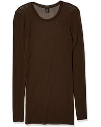 Only Hearts Tulle Long Sleeve Crew Neck - Brown