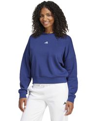 adidas - Women's Essentials Small Logo Feelcozy Sweatshirt - Lyst
