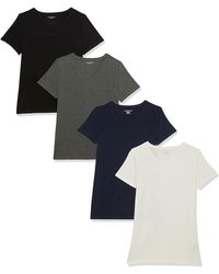 Amazon Essentials - T-Shirt Col Rond à ches Courtes Coupe Classique - Lyst