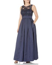 eliza j scalloped edge lace gown