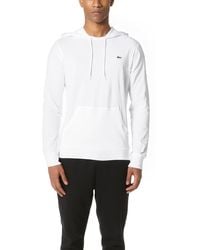 Lacoste - Long Sleeve Hooded Jersey Cotton T-shirt Hoodie - Lyst