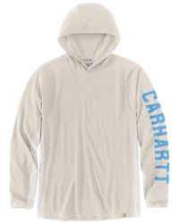 Carhartt - Force Relaxed Fit Midweight Long Sleeve Logo Graphic Hooded T-Shirt (Malt) Clothing - Lyst