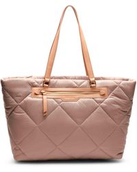 Anne Klein - Large Quilted Nylon Tote With Pouch - Lyst