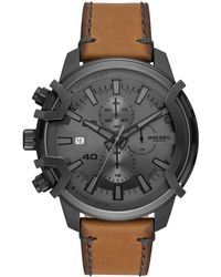 DIESEL - Griffed Chronograph Leather Watch - Dz4569 - Lyst