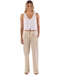 Rip Curl - Cotton Crepe Poplin Beach Pants – Smocked - Lyst