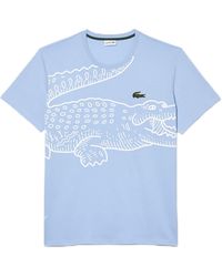 Lacoste - Big Fit Crew Neck Short Sleeve Loose Fit Graphic T-shirt - Lyst