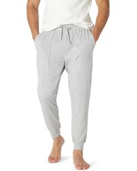 Amazon Essentials - Knit Cotton Blend Jogger Pajama Pants - Lyst