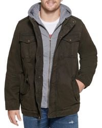Levi's - Plus Size Washed Cotton Four Pocket Hooded Jacket - Lyst
