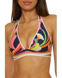 Trina Turk - Standard Anniversary Stripe Halter Bikini Top - Lyst