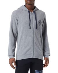 Emporio Armani - Comfort Stretch Terry Zip Up Sweater - Lyst